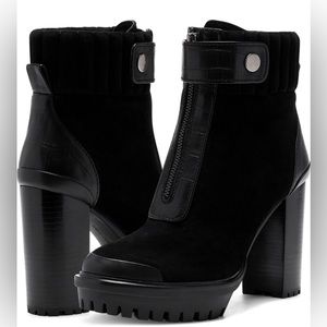 Vince Camuto Everla Croc Embossed Platform Bootie size 8 1/2